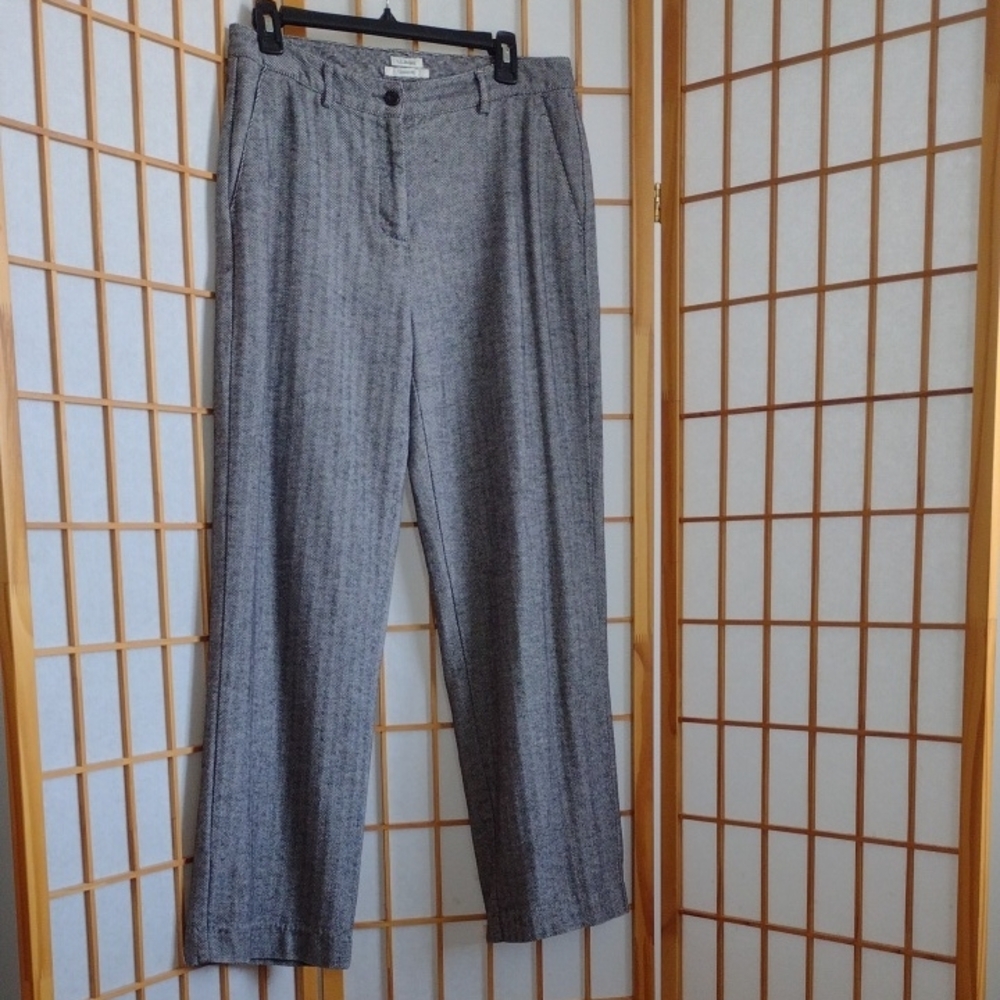 L.L. Bean Classic Fit Herringbone Tweed Pants Size 8